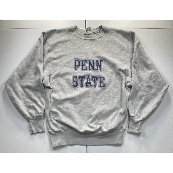 Vintage Champion Penn State Reverse Weave Men’s XL Gray Wrestling Sweatshirt 90s - Picture 1 of 8